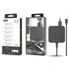 MTK AT960 Cargador universal automatico con conector TYPE C para portatiles y moviles 45W 3A 1.5M negro