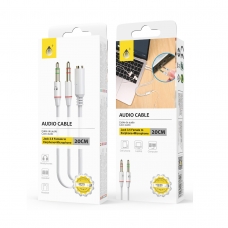 ONE PLUS B5343 Cable de Audio 2 jack 3.5mm a 1 jack hembra blanco