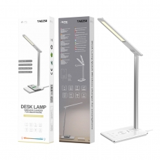MTK TA0250 Lámpara metal de mesa LED 3W con cargador inalámbrico para móviles 5W 1 USB