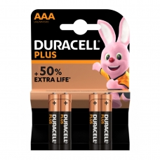 DURACELL PLUS AAA PILAS ALCALINAS PAQUETE DE 4