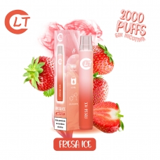 VAPER 2000 PUFFS SIN NICOTINA SABOR FRESA ICE