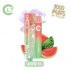 VAPER 2000 PUFFS SIN NICOTINA SABOR SANDÍA ICE