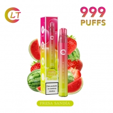 VAPER 999 PUFFS SIN NICOTINA SABOR FRESA SANDÍA
