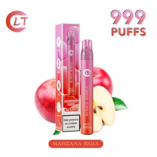 VAPER 999 PUFFS SIN NICOTINA SABOR MANZANA ROJA