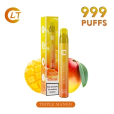 VAPER 999 PUFFS SIN NICOTINA SABOR TRIPLE MANGO