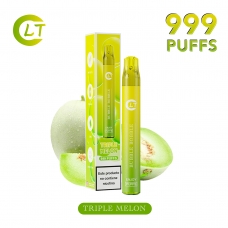 VAPER 999 PUFFS SIN NICOTINA SABOR TRIPLE MELÓN
