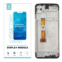 IKREA Pantalla completa con marco para Oppo A52 2020 negra Calidad Premium(Assembled) 