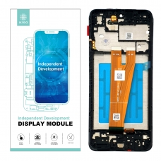 IKREA Pantalla completa con marco para Samsung Galaxy A04 A045 negra Calidad Premium(Assembled)