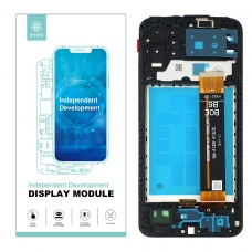 IKREA Pantalla completa con marco para Samsung Galaxy A13 4G 2022 A135 negra Calidad Premium(Assembled)