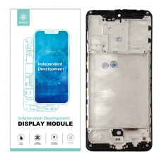 IKREA Pantalla completa con marco para Samsung Galaxy A31 A315 negra OLED