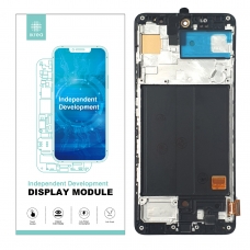 IKREA Pantalla completa con marco para Samsung Galaxy A51 A515 negra OLED