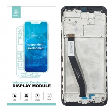 IKREA Pantalla completa con marco para Xiaomi Redmi 9 negra Calidad Premium(Assembled)