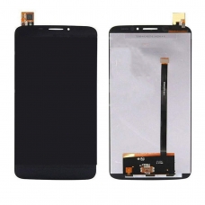 Pantalla completa compatible con marco para Alcatel Hero/OT8020 blanca