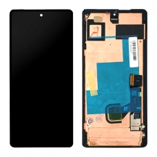 Pantalla completa con marco para Google Pixel 7 Pro negra original desmontaje