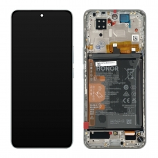 Pantalla completa con marco y batería para Huawei Honor 200 5G ELI-AN00 blanca original
