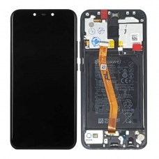Pantalla completa con marco y batería para Huawei Mate 20 Lite negra original(Service Pack)