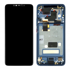 Pantalla completa con marco para Huawei Mate 20 Pro LYA-L29 azul original reparada