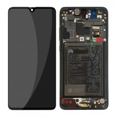 Pantalla completa con marco y batería para Huawei Mate 20 HMA-L29 negra original(Service Pack)