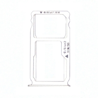 Bandeja SIM y Micro SD plateada para Huawei Mate S