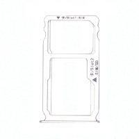 Bandeja SIM y Micro SD plateada para Huawei Mate S