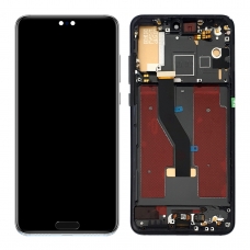 Pantalla completa con marco para Huawei P20 Pro CLT-L29 negra TFT