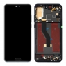 Pantalla completa con marco para Huawei P20 Pro CLT-L29 negra TFT