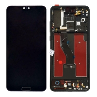 Pantalla completa con marco para Huawei P20 Pro CLT-L29 negra original reparada