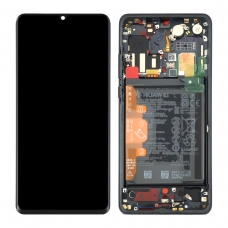 Pantalla completa con marco y batería para Huawei P30 Pro negra(Grado A From Huawei)