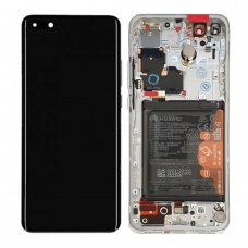 Pantalla completa con marco y batería para Huawei P40 Pro+/P40 Pro Plus blanca original nueva(Service Pack)