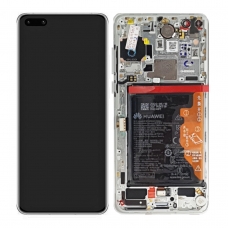 Pantalla completa con marco y batería  para Huawei P40 plata original nueva
