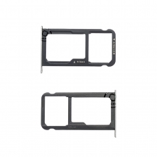 Bandeja Dual SIM y Micro SD negra para Huawei P9 