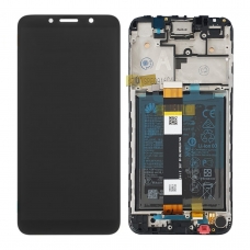 Pantalla completa con marco y batería para Huawei Y5p 2020 DRA-LX9 negra original(Service Pack)