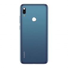 Tapa trasera azul con lente y marco de huella para Huawei Y6 2019 MDR-LX1