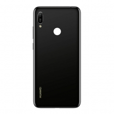 Tapa trasera negra con lente y marco de huella para Huawei Y6 2019 MDR-LX1