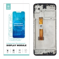 IKREA Pantalla completa con marco para Oppo A52 2020 negra Calidad Premium(Assembled) 