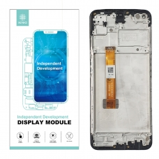 IKREA Pantalla completa con marco para Oppo A52 2020 negra Calidad Premium(Assembled) 
