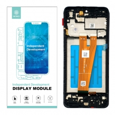 IKREA Pantalla completa con marco para Samsung Galaxy A04 A045 negra Calidad Premium(Assembled)