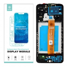 IKREA Pantalla completa con marco para Samsung Galaxy A04S A047F negra Calidad Premium(Assembled)