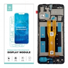 IKREA Pantalla completa con marco para Samsung Galaxy A06 A065 negra original China(Assembled)  