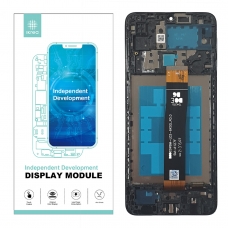 IKREA Pantalla completa con marco para Samsung Galaxy A12 2021 A127 BOE negra Calidad Premium(Assembled)