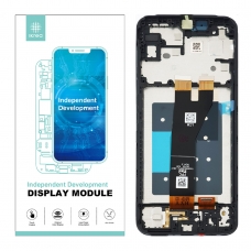 IKREA Pantalla completa con marco para Samsung Galaxy A14 5G A146P negra Calidad Premium(Assembled)