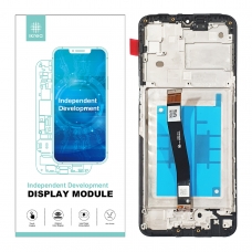 IKREA Pantalla completa con marco para Samsung Galaxy A22 5G A226 negra Calidad Premium(Assembled)