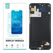 IKREA Pantalla completa con marco para Samsung Galaxy A30S A307F negra OLED