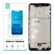 IKREA Pantalla completa con marco para Samsung Galaxy A31 A315 negra OLED