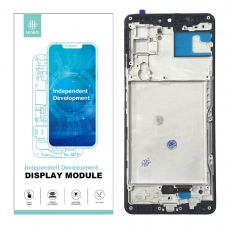 IKREA Pantalla completa con marco para Samsung Galaxy A42 5G A426B negra