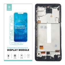 IKREA Pantalla completa con marco para Samsung Galaxy A52 A525/A52 5G A526/A52S A528 negra OLED