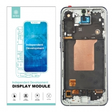 IKREA Pantalla completa con marco para Samsung Galaxy A55 5G A556 negra OLED