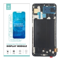 IKREA Pantalla completa con marco para Samsung Galaxy A70 A705 negra OLED