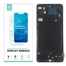 IKREA Pantalla completa con marco para Samsung Galaxy A71 A715 negra OLED