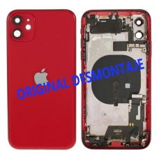 Chasis con piezas para iPhone 11 rojo original desmontaje